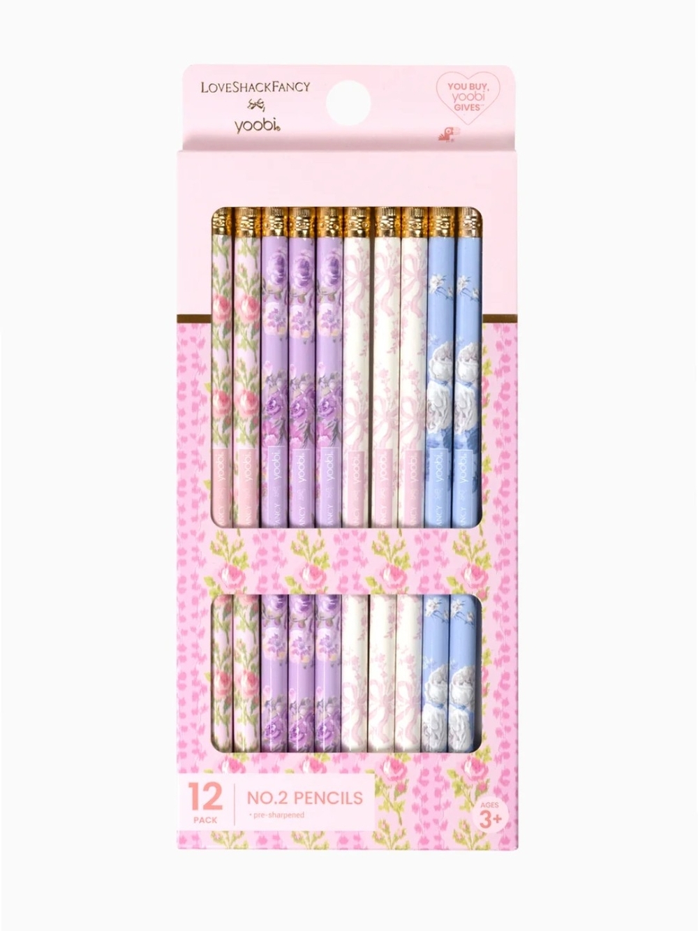 LoveShackFancy Floral No.2 Pencil Set - Pastel Mix